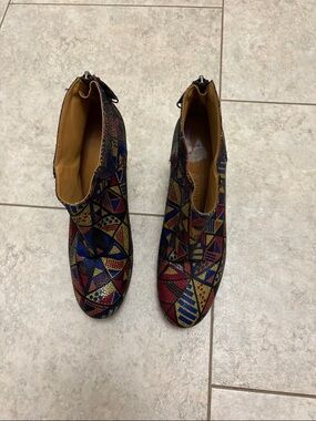 Audley Women's Multicolor Geometric Ankle Boots